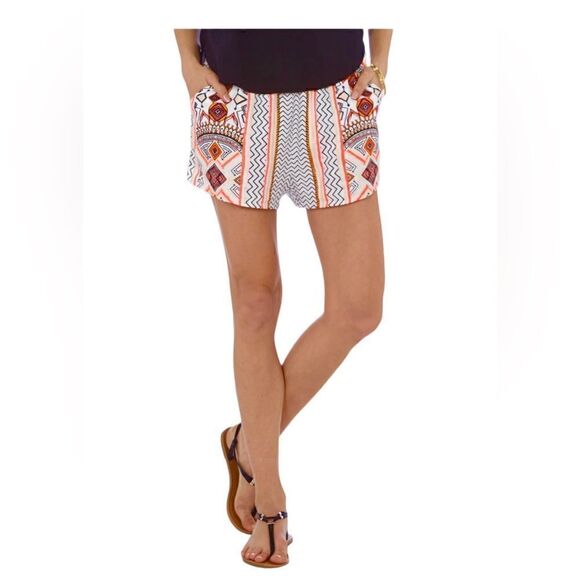 MINKPINK Space Cowboy Neon Orange Multi Color Pull On Short - Picture 3 of 10